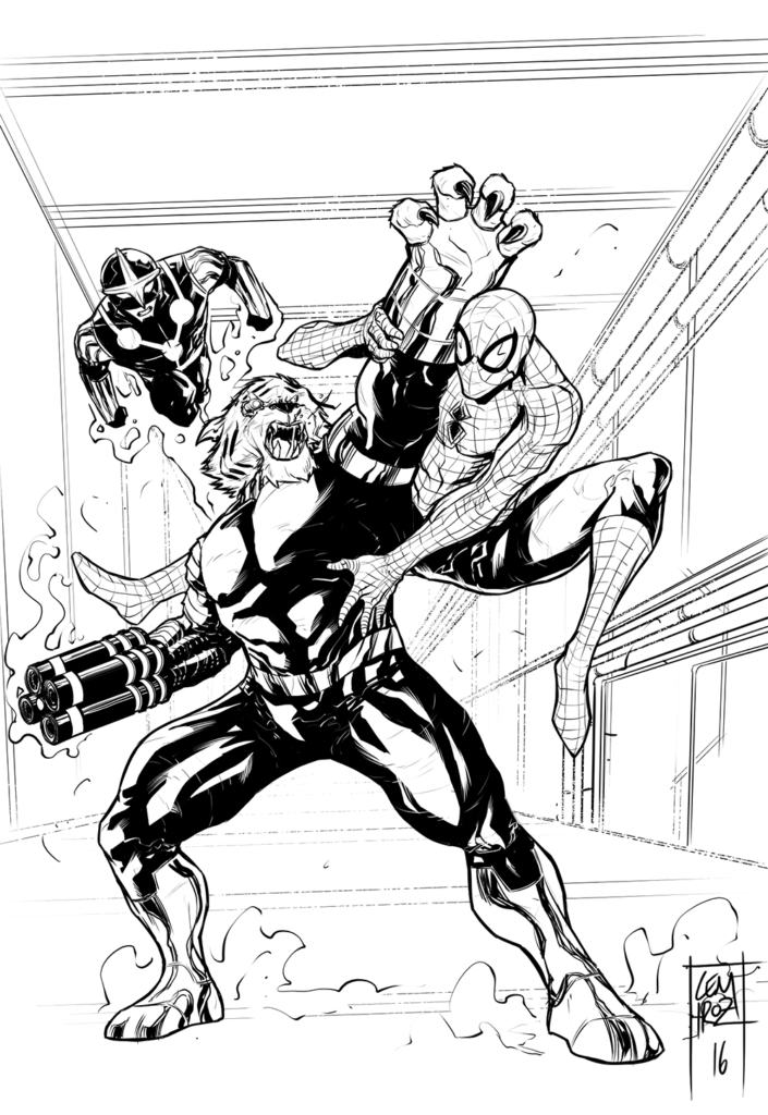 Amazing Spider-Man and Nova VS Titus 02 INK